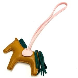 Rodeo Charm PM Bag Charm Sesame Rose Sakura Malachite Agneau Milo